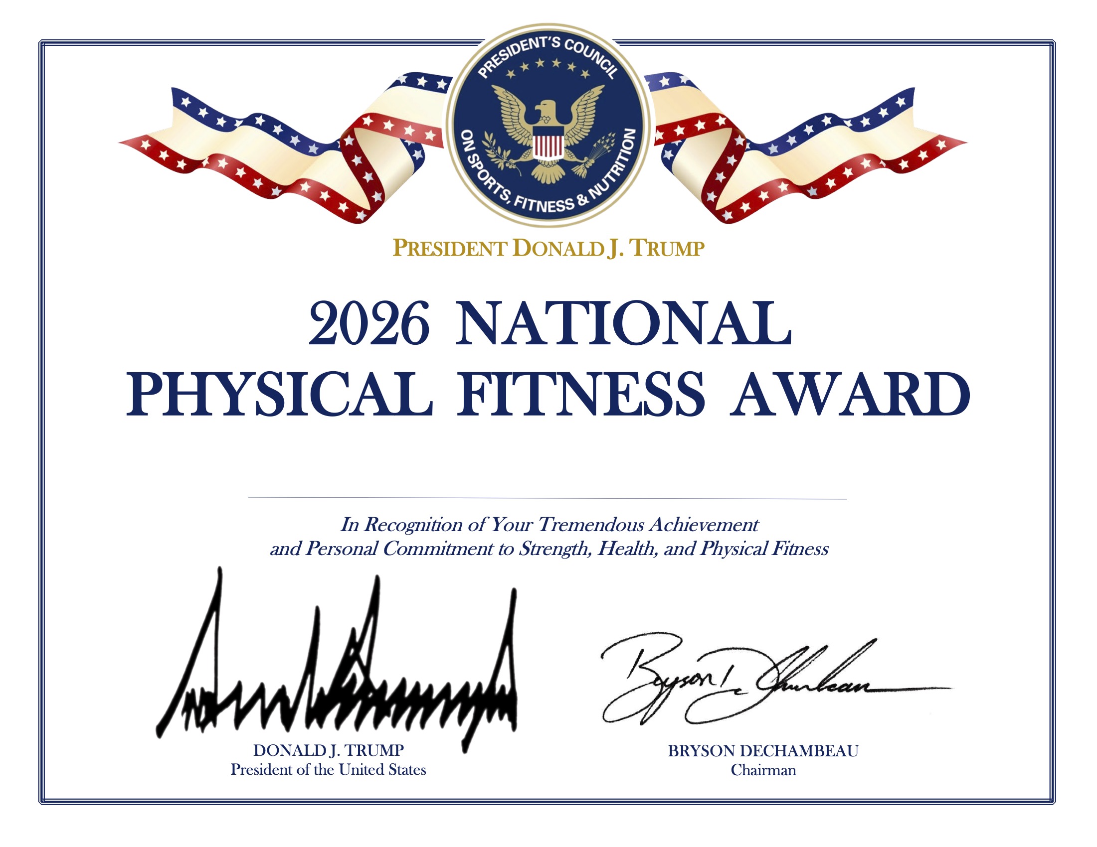 National Physical Fitness Award