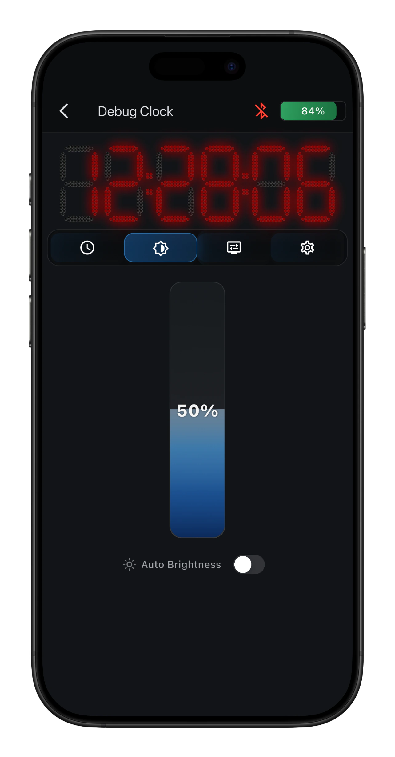 Mobile app brightness controls