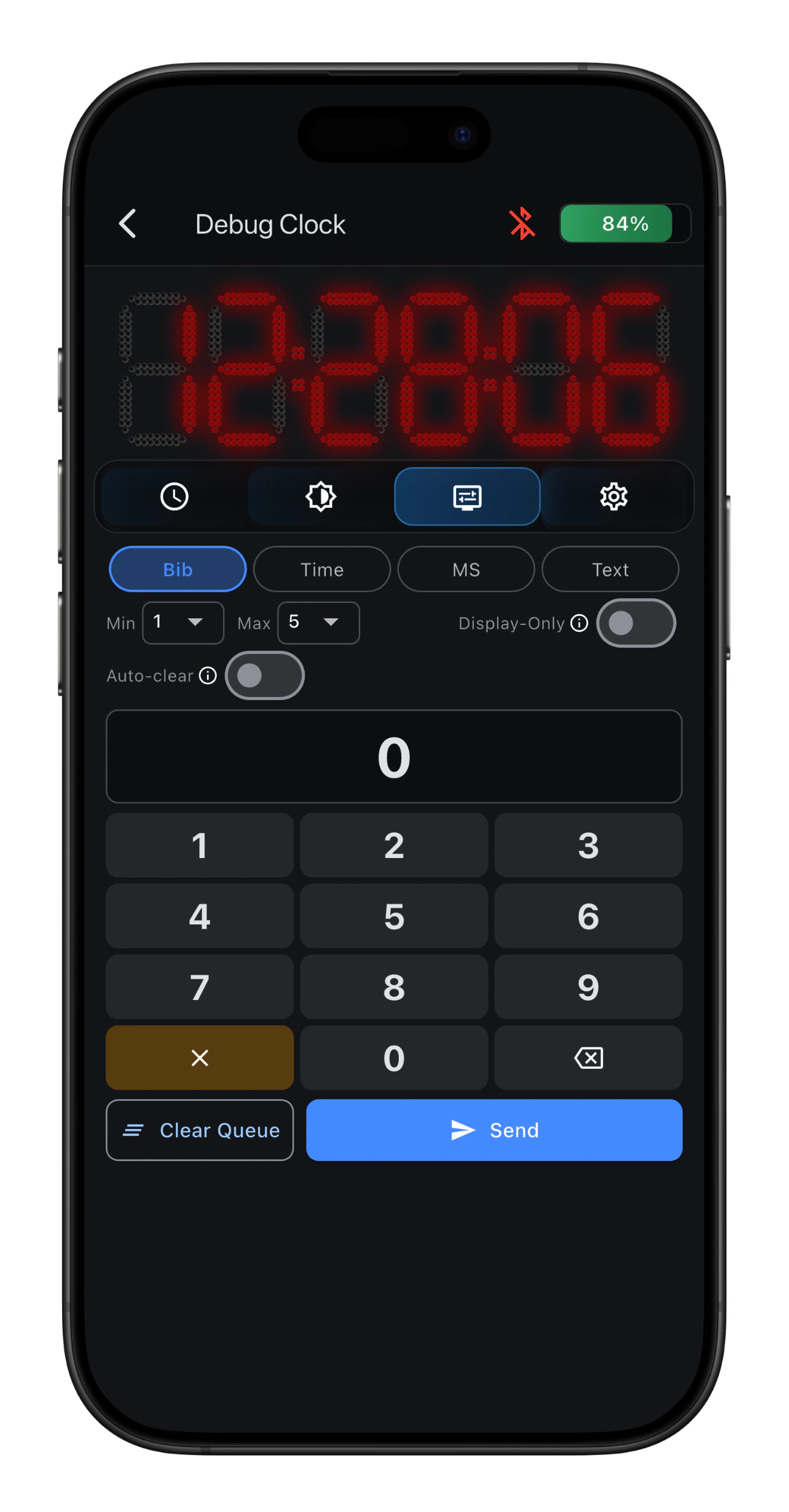 Mobile app display controls