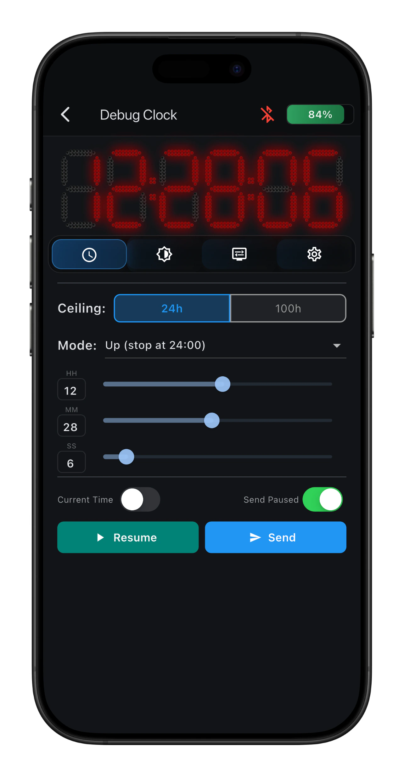 Mobile app time controls